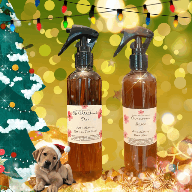 Merry & Bright Set of 2 Aromatherapy Room Sprays - Holiday Scents for a Festive Home