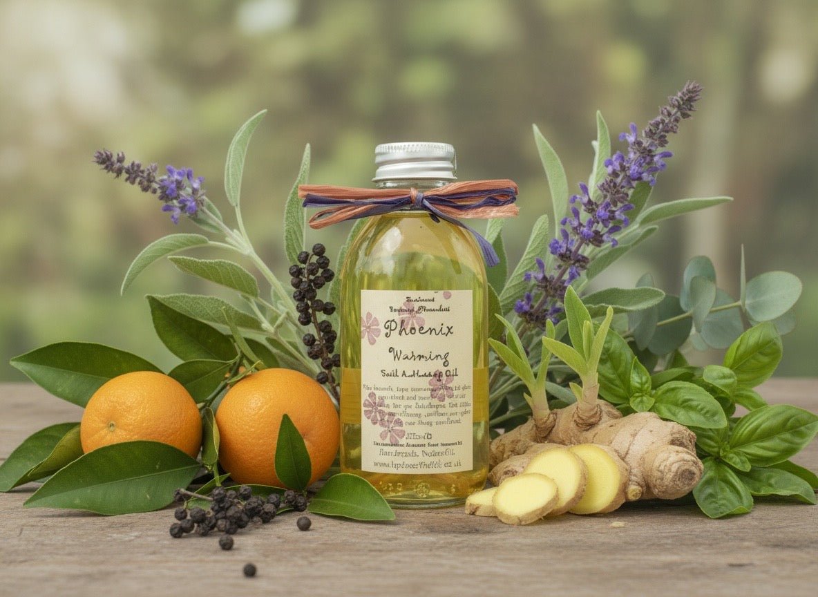 🔥 Phoenix Bath & Massage Oil 150ml Pure Comfort, Every Single Time. - LoveHerbsOnTheHill.com