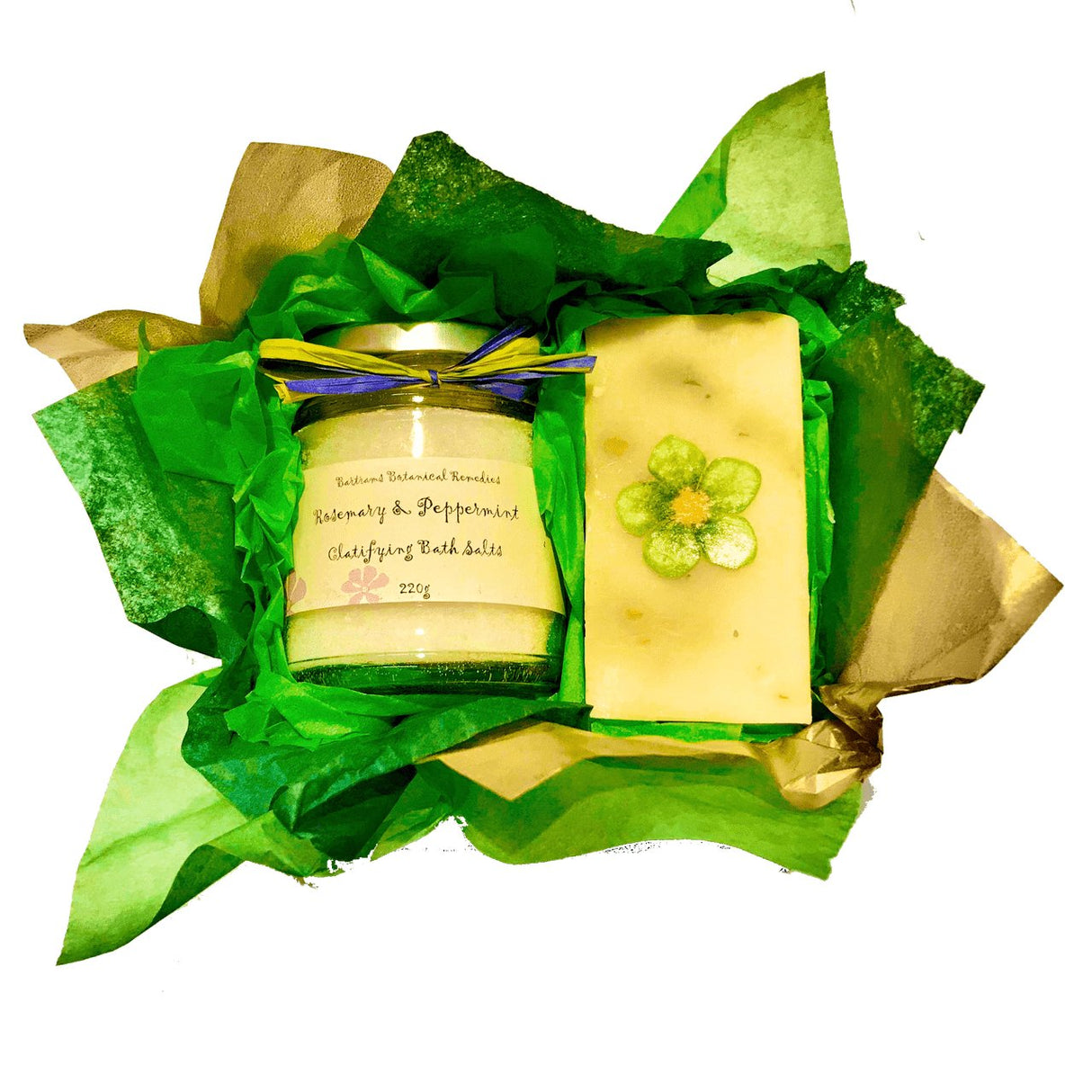 Rosemary & Peppermint Bath Salt & Soap Box (Temple Balm Mix) - LoveHerbsOnTheHill.com