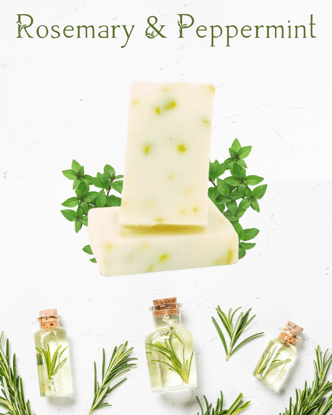 Rosemary & Peppermint Soap 100g - LoveHerbsOnTheHill.com