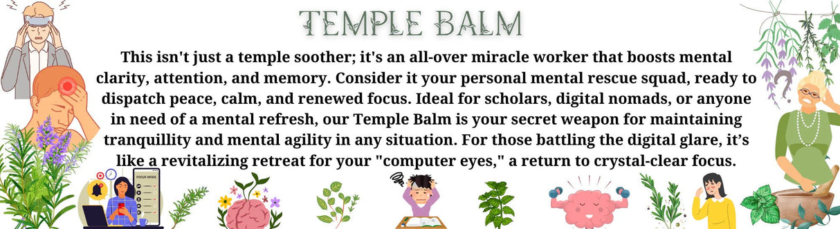 Temple Balm Display Module - Focus in a jar. Calm in a mist. A bestseller your shelf can rely on - LoveHerbsOnTheHill.com