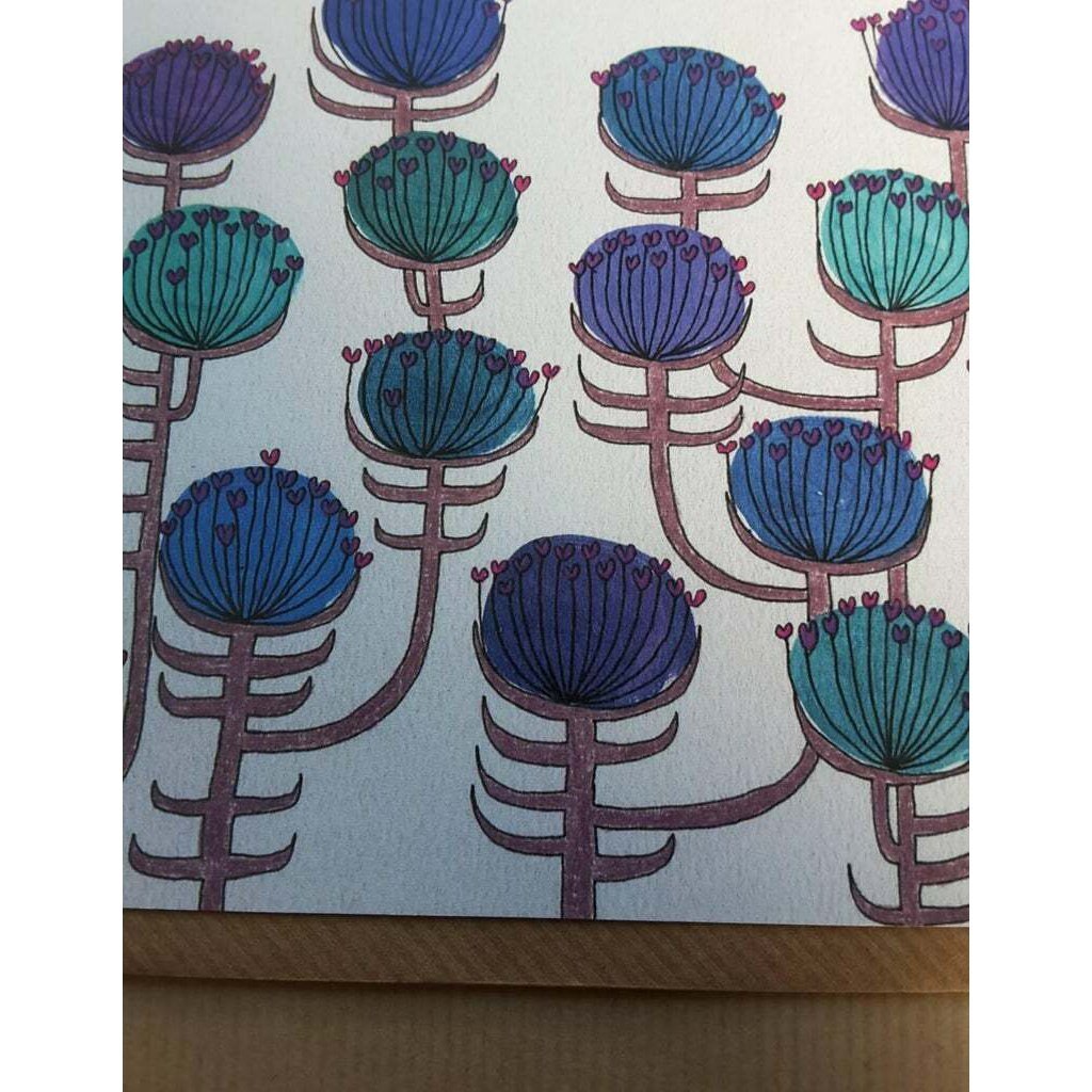 Blue Flowers Card - LoveHerbsOnTheHill.com