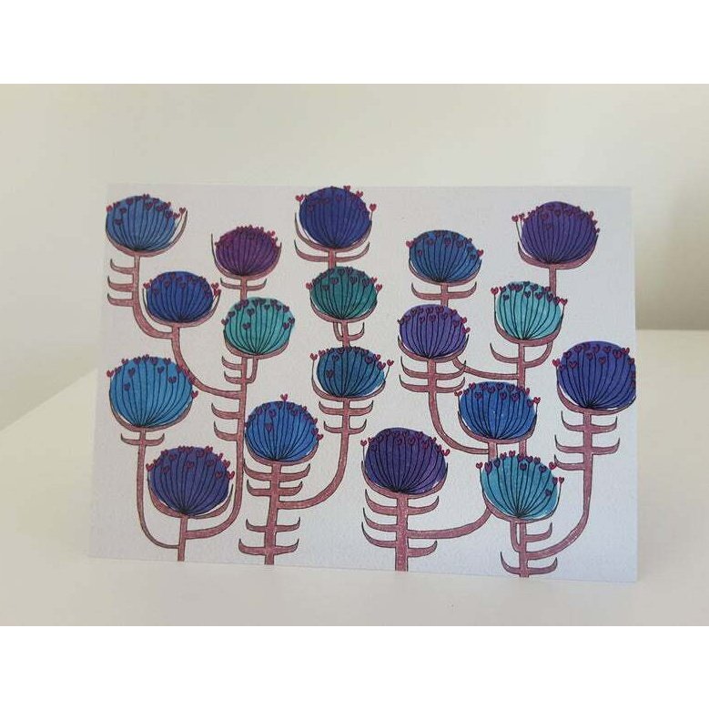 Blue Flowers Card - LoveHerbsOnTheHill.com