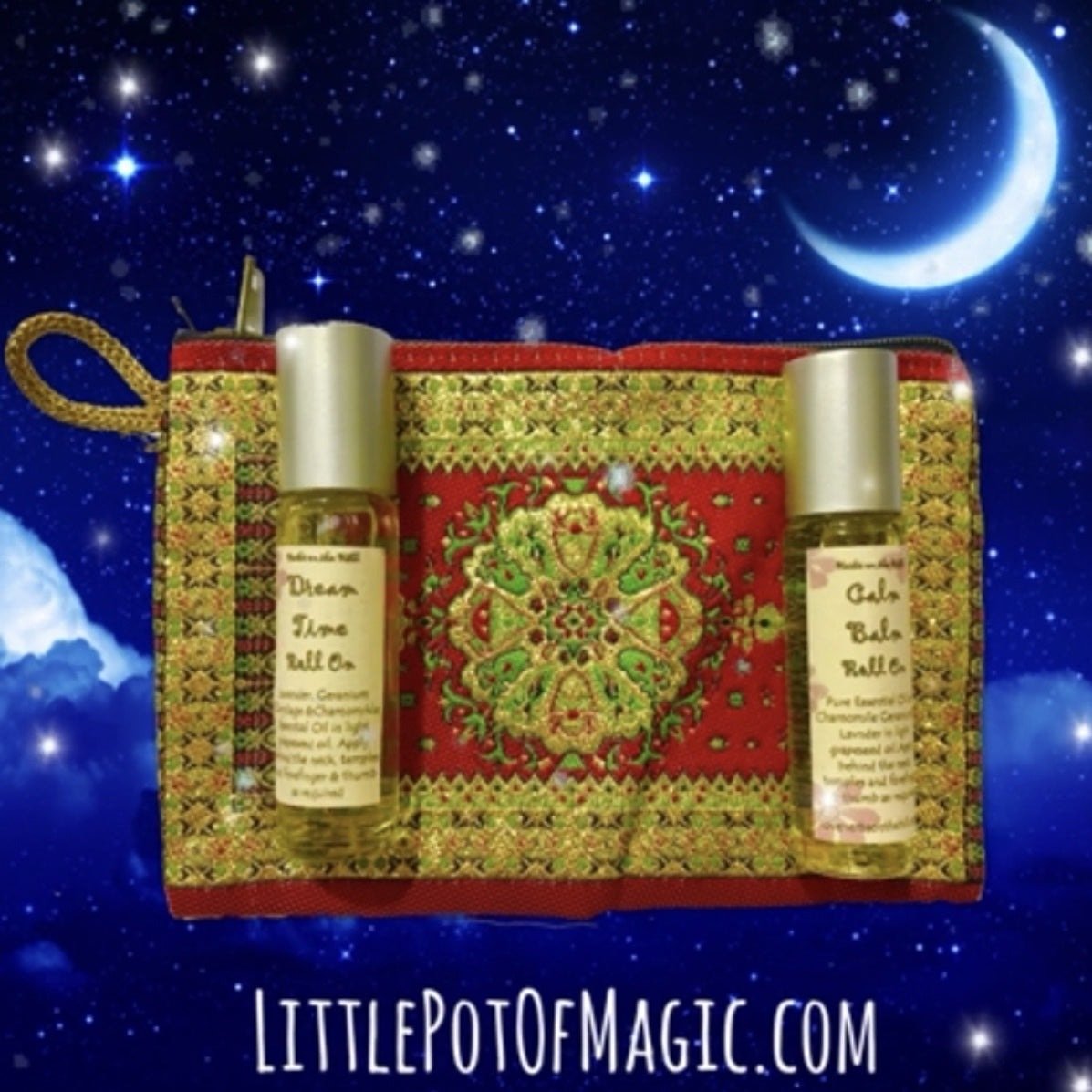 Calm Balm & Dreamtime Roll-On Purse Set - LoveHerbsOnTheHill.com