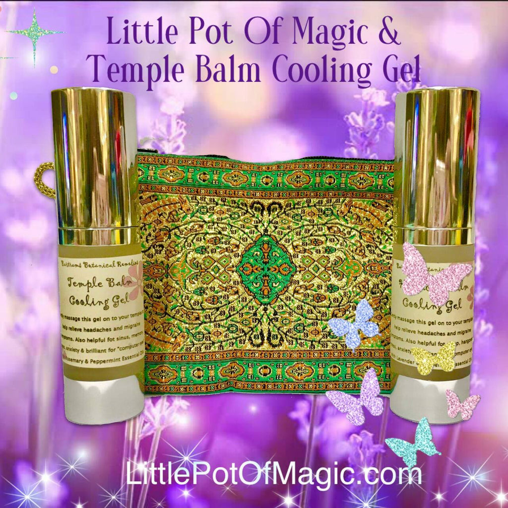 Little Pot Of Magic & Temple Balm Cooling Gel Purse Set - LoveHerbsOnTheHill.com