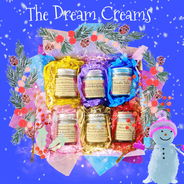 Set of 6 Dream Creams in Gorgeous Limited Edition Bag - LoveHerbsOnTheHill.com