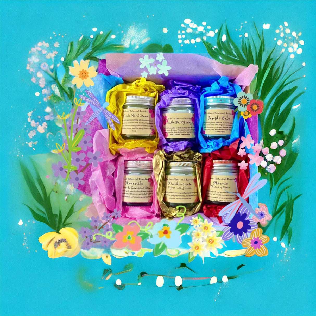Set of 6 Dream Creams in Gorgeous Limited Edition Bag - LoveHerbsOnTheHill.com