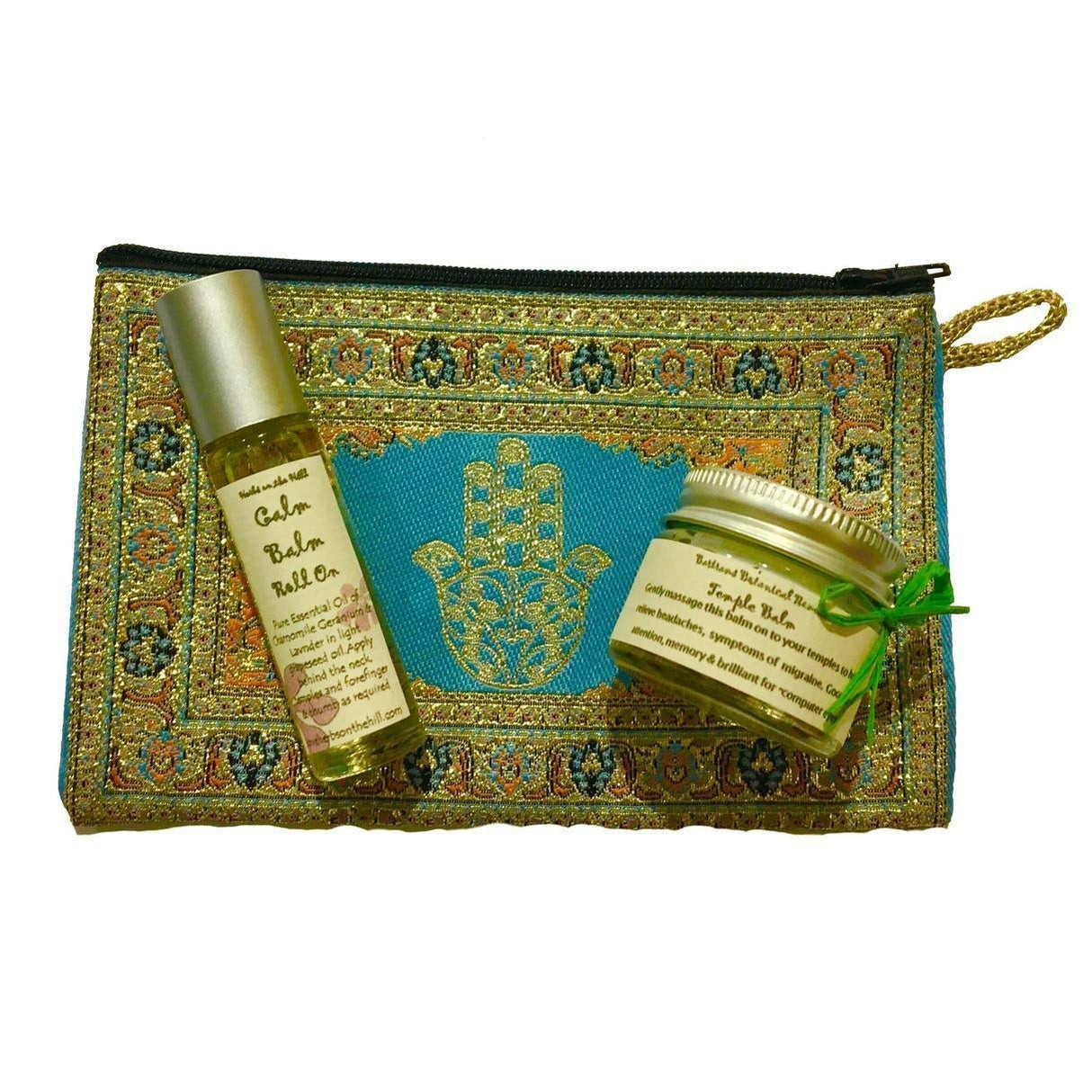 Temple Balm Jar & Calm Balm Roll-On Purse Set - LoveHerbsOnTheHill.com