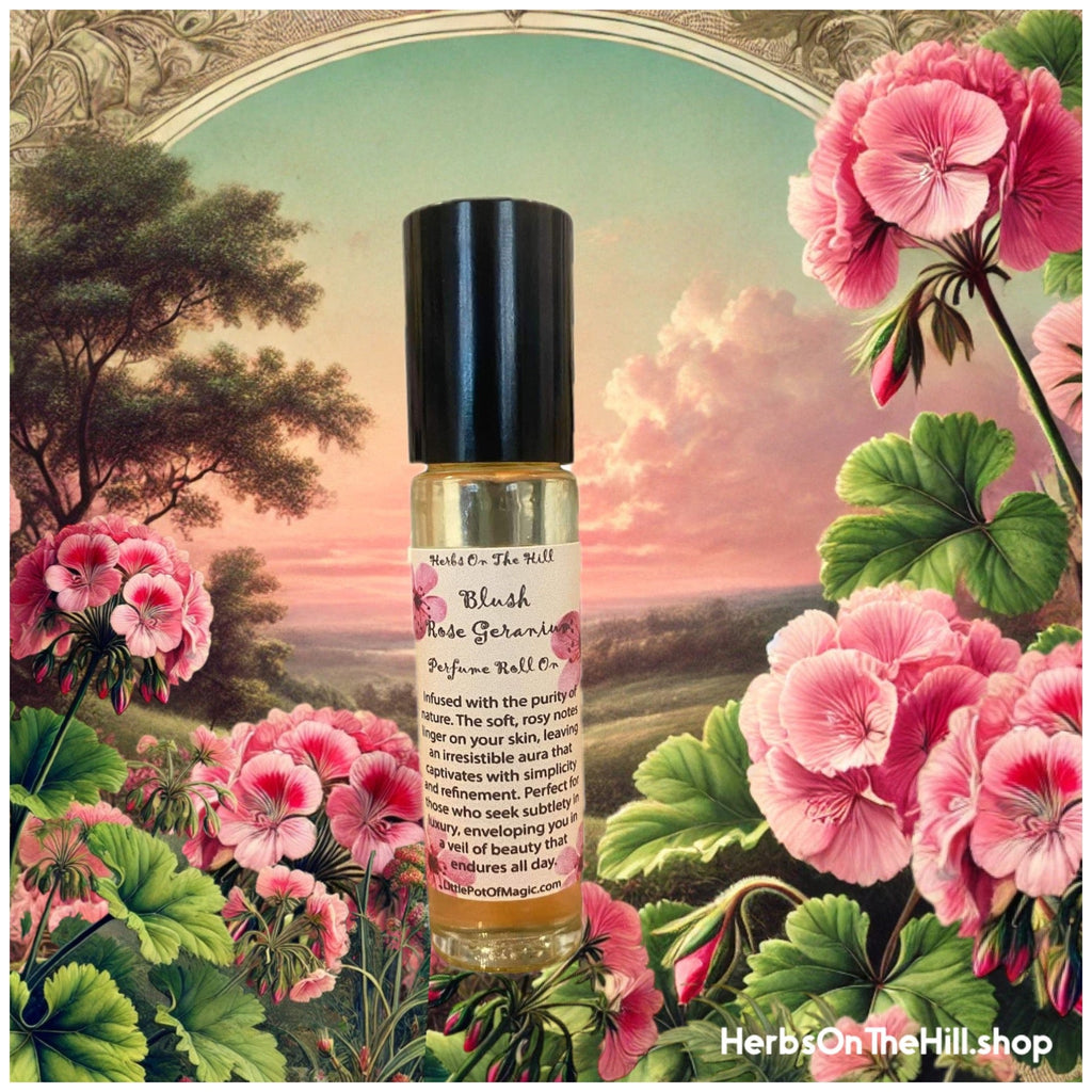 11ml Blush of Rose Geranium Perfume Roll - On - LoveHerbsOnTheHill.com