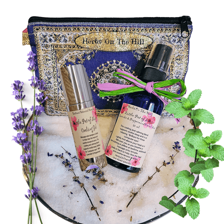 Little Pot Of Magic Cooling Gel And Mist Purse Set. Silence the Storm, breathe in tranquillity - LoveHerbsOnTheHill.com
