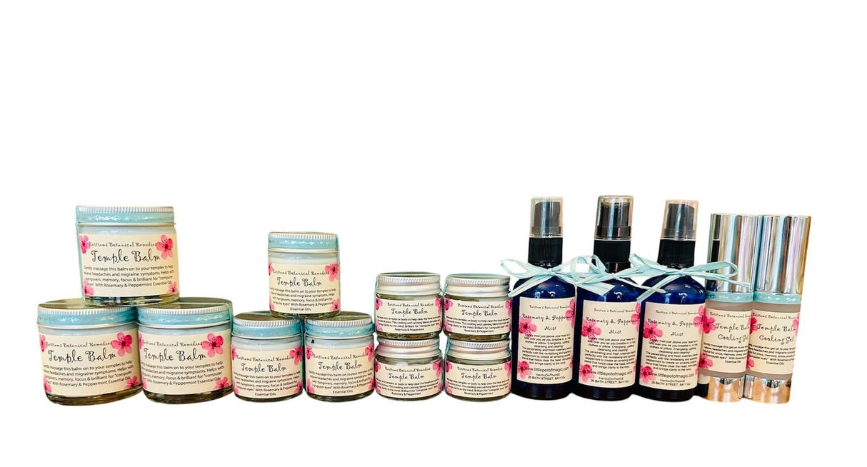 Temple Balm Display Module - Focus in a jar. Calm in a mist. A bestseller your shelf can rely on - LoveHerbsOnTheHill.com