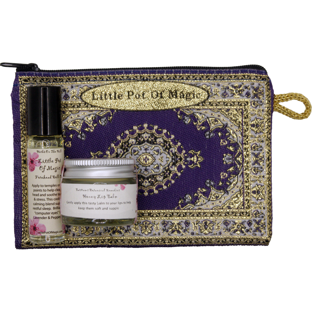 Little Pot Of Magic Roll-On & Honey Lip Balm Purse Set - LoveHerbsOnTheHill.com