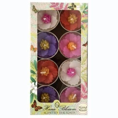 Assorted Hibicus flower scented Tealights - LoveHerbsOnTheHill.com