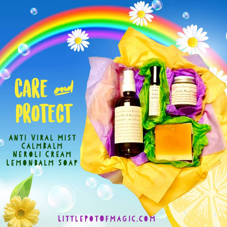 Care & Protect Pack - Citrus Fresh. With Certified Anti Viral and Anti Bacterial Hand Sanitiser. - LoveHerbsOnTheHill.com