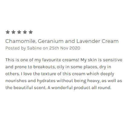 Chamomile Geranium & Lavender Cream 55ml - LoveHerbsOnTheHill.com