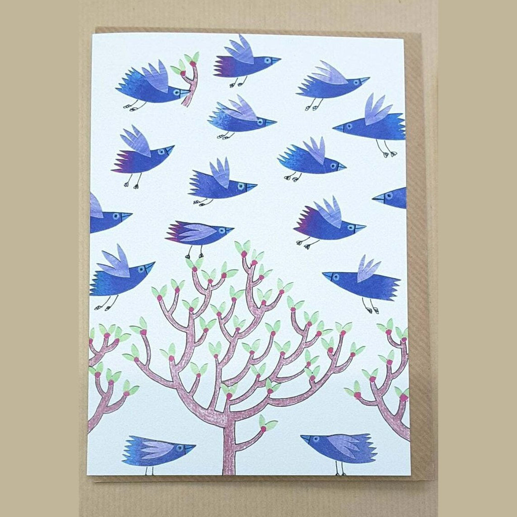 Flocking Birds Card - LoveHerbsOnTheHill.com