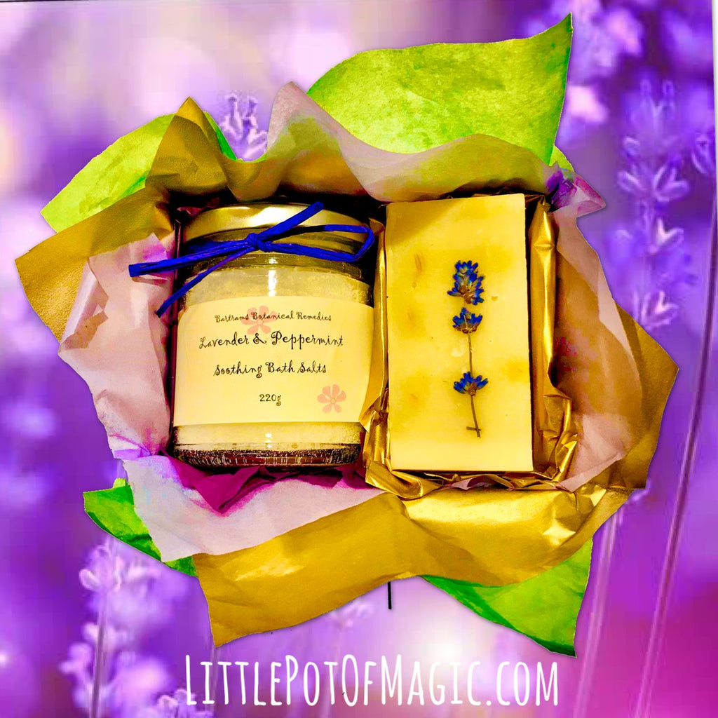 Lavender & Peppermint Bath Salt & Soap Box - LoveHerbsOnTheHill.com