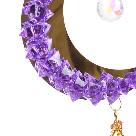 NEW Amethyst Moon Crystal Sun Prism Chandalier - LoveHerbsOnTheHill.com