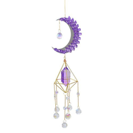 NEW Amethyst Moon Crystal Sun Prism Chandalier - LoveHerbsOnTheHill.com