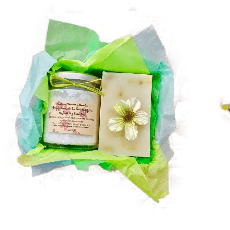 Peppermint & Eucalyptus Soap and Salt Box - LoveHerbsOnTheHill.com