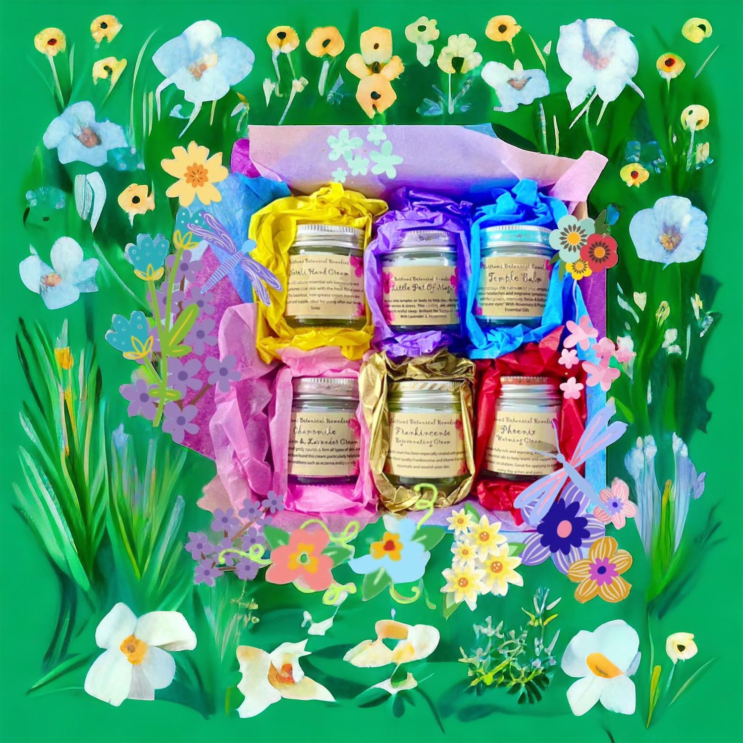 Set of 6 Dream Creams in Gorgeous Limited Edition Bag - LoveHerbsOnTheHill.com
