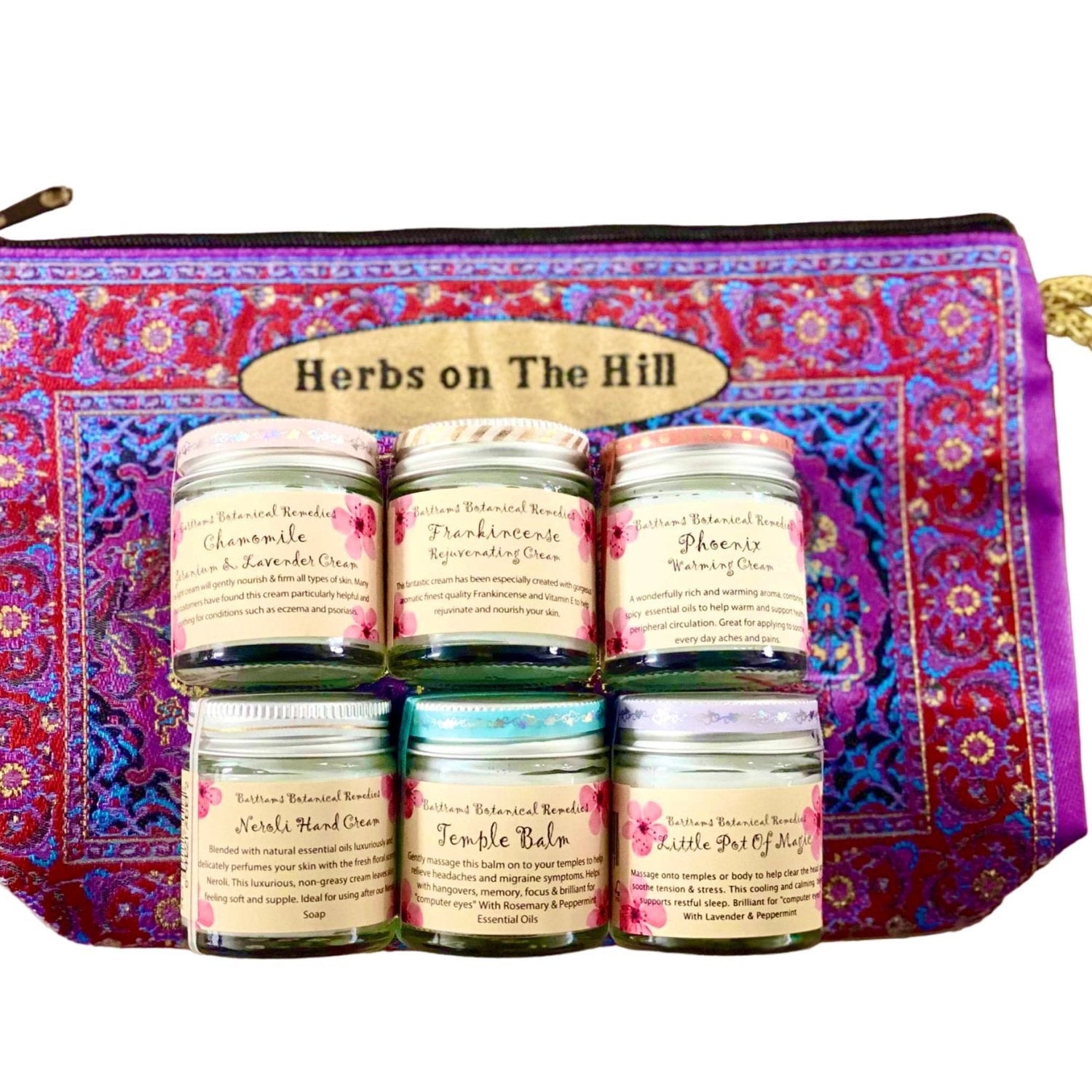 Set of 6 Dream Creams in Gorgeous Limited Edition Bag - LoveHerbsOnTheHill.com
