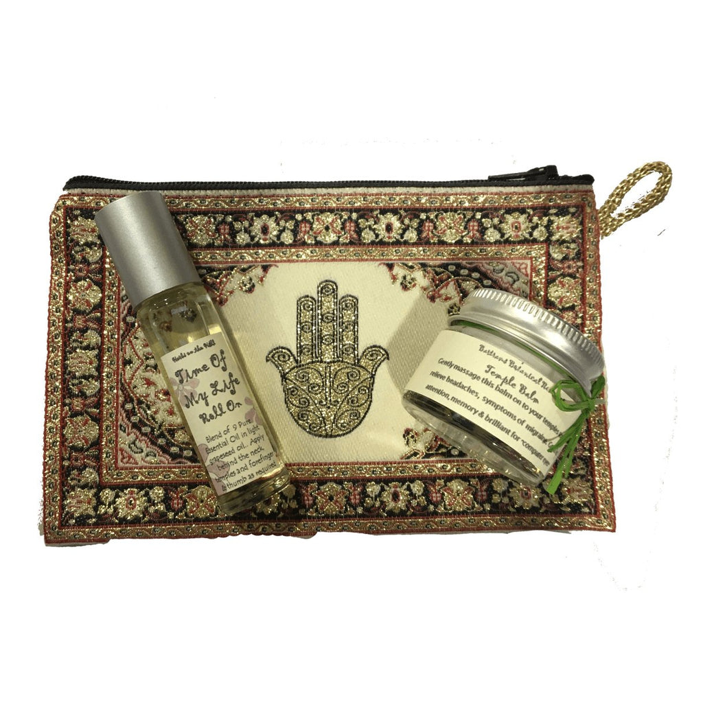 Temple Balm Jar & Time Of My Life Roll-On Purse Set - LoveHerbsOnTheHill.com